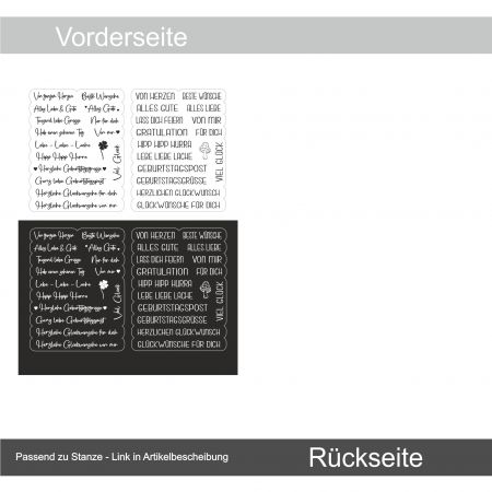 Labeltexte Glückwünsche - Designpapier